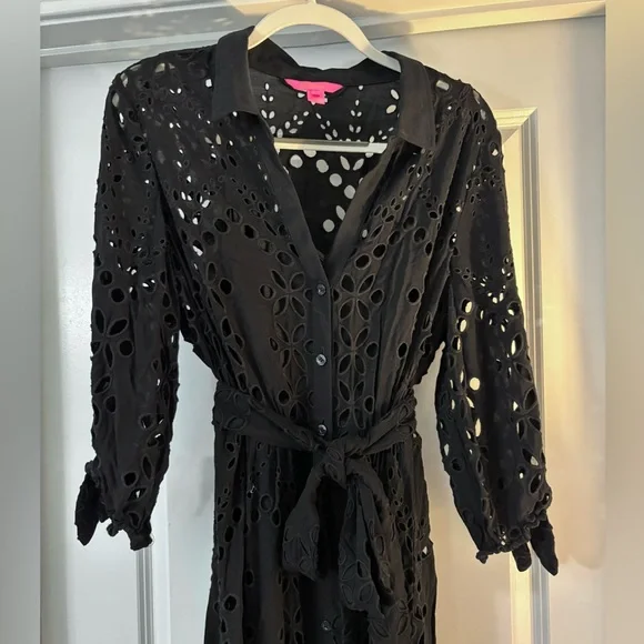 Lilly Pulitzer Amrita Eyelet Midi Dress - Picture 3 of 12